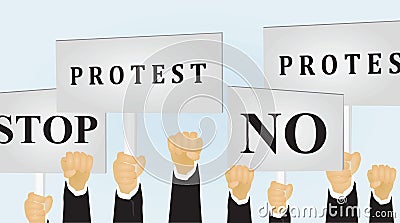 Street protest Vector Illustration
