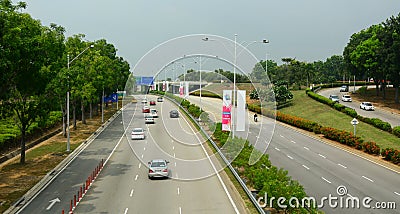 Street in Putrajaya, Malaysia Editorial Stock Photo