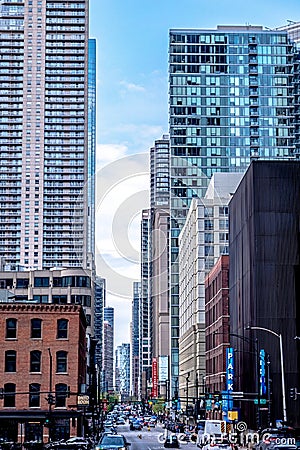 street and riverview scenes in downtown chicago Editorial Stock Photo