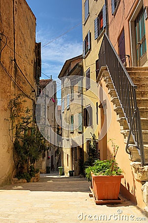 Street in Rovinj Stock Photo