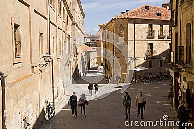 Street in Salamanca, Spain Editorial Stock Photo