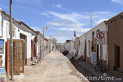 Street in San Pedro de Atacama Editorial Stock Photo