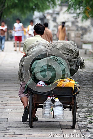 Street scene in China Editorial Stock Photo