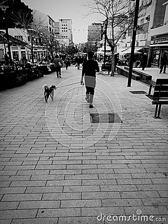 Street scene in city Editorial Stock Photo