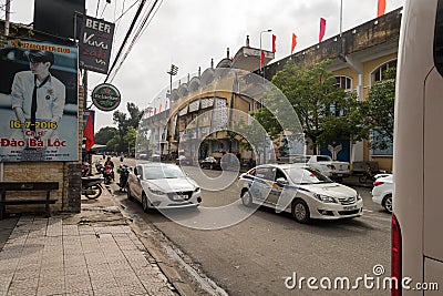 Street scene in Hue in Vietnam Editorial Stock Photo