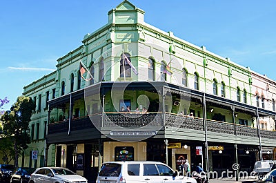 A street scene in Newtown, Sydney. Editorial Stock Photo