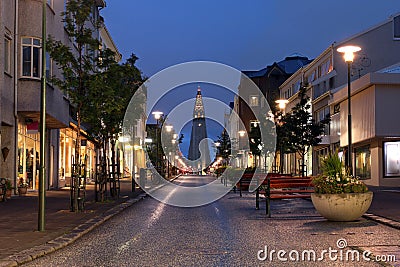 Street scene in Reykjavik, Iceland Stock Photo