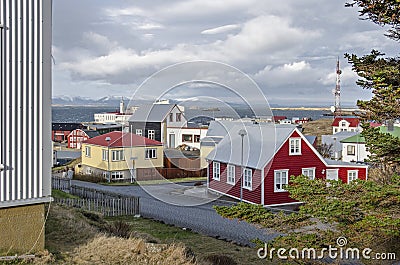 Street scene in Stykkisholmur Editorial Stock Photo