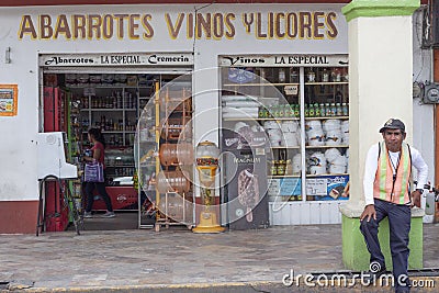 Street scene of the town of San Juan Teotihuacan Editorial Stock Photo