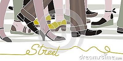 Street Scene Vector Illustration