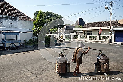 Street scene in yogyakarta indonesia Editorial Stock Photo