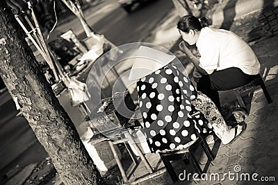 Street sellers Stock Photo