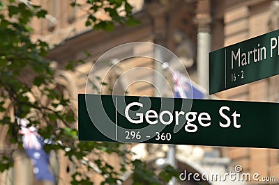 Street sign of George Street in Sydney Stock Photo