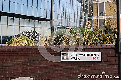 Street Sign in London. Editorial Stock Photo