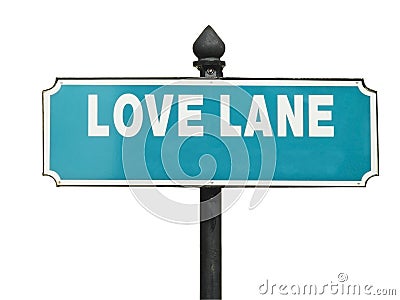 Street sign, Love Lane Stock Photo