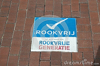 Street Sign Smoke Free Area At Amstelveen The Netherlands 2019 Editorial Stock Photo