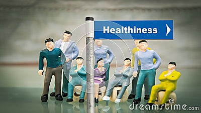 Street Sign to Healthiness Stock Photo