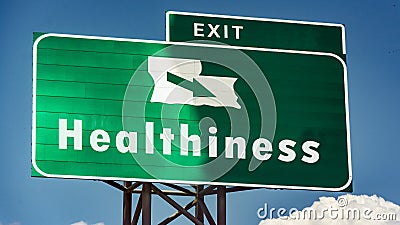 Street Sign to Healthiness Stock Photo