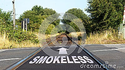 Street Sign to Smokeless Stock Photo