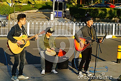 Street singer Editorial Stock Photo