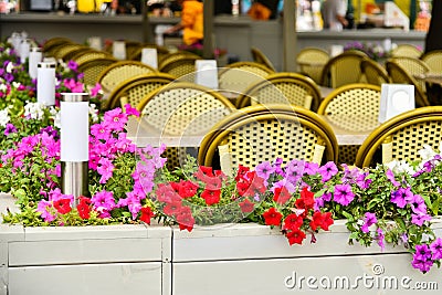 Street summer cafe Stock Photo