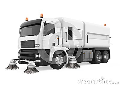 Street Sweeper Machine Isolated Stock Photo