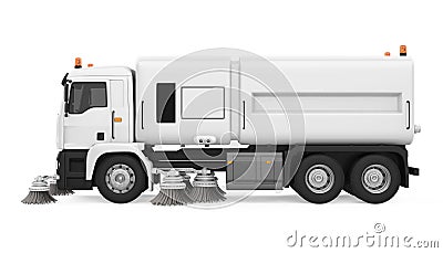 Street Sweeper Machine Isolated Stock Photo