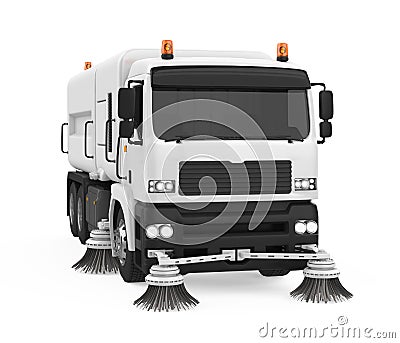 Street Sweeper Machine Isolated Stock Photo