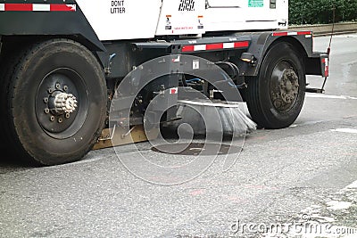 Street Sweeper Truck Stock Photo