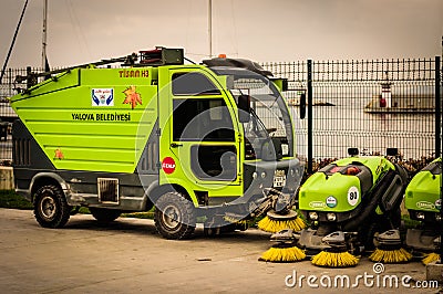 Street Sweeper Vehicles Of Yalova Municipality Editorial Stock Photo