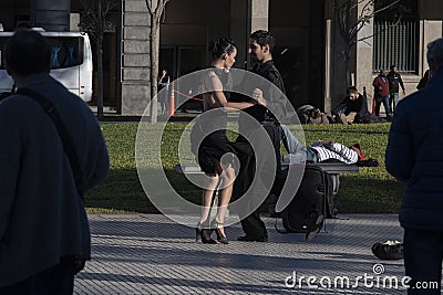 Street Tango Dancers in Buenos Aires Editorial Stock Photo