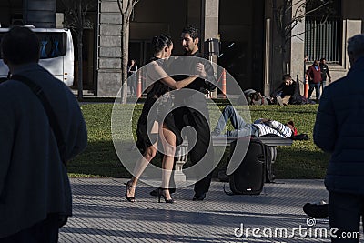 Street Tango Dancers in Buenos Aires Editorial Stock Photo