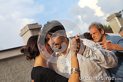Street-tango in Monza on May 14, 2017 Editorial Stock Photo
