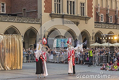 Street Theater festival in Krakow 2018 Editorial Stock Photo