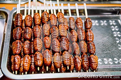 Street for tourists, traditional street food Stock Photo