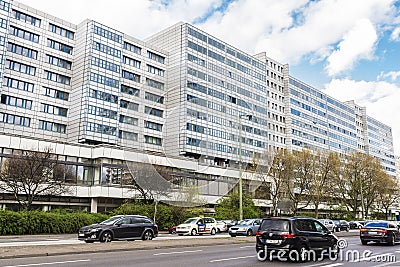 Street with traffic in Berlin, Germany Editorial Stock Photo