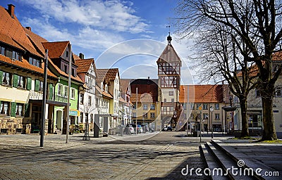 Cityscape of the town of Braunlingen Schwarzwald germany Editorial Stock Photo