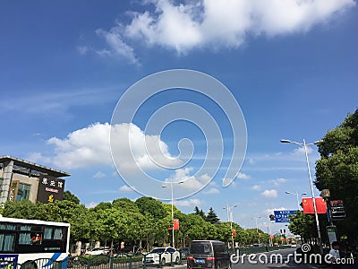 Street under good weather Editorial Stock Photo