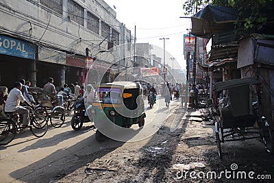 The street of Varanasi in india Editorial Stock Photo