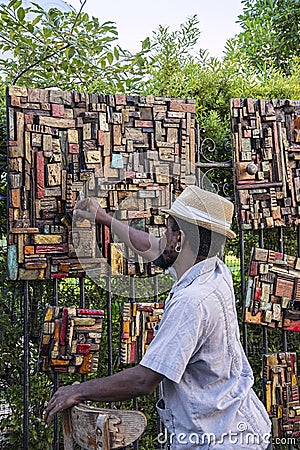 Street vendor art Editorial Stock Photo