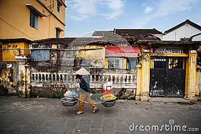 Street vendor in Hoi An Ancient Town, Quang Nam, Vietnam Stock Photo