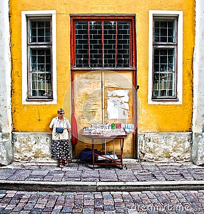 Street vendor Tallinn Estonia Editorial Stock Photo