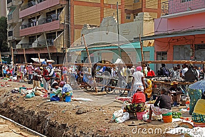 Street Vendors in Africa Editorial Stock Photo