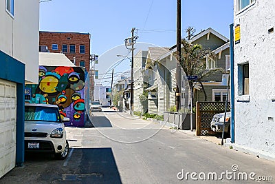 Street in Venice Beach Editorial Stock Photo