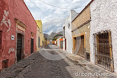 Street view of Bernal, Mexico Editorial Stock Photo
