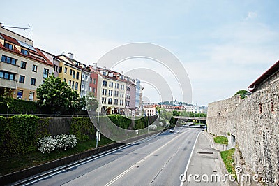 Street of view Bratislava, Slovakia Stock Photo