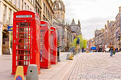 Street view of Edinburgh, Scotland, UK Editorial Stock Photo