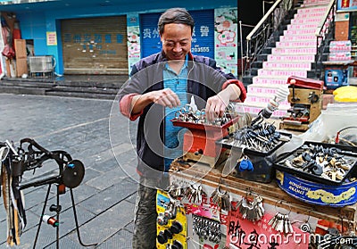 The street view in guinyang,china Editorial Stock Photo