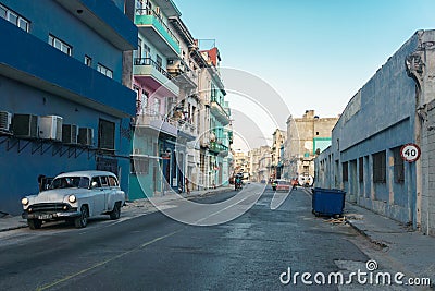 Street view from La Havana Center, dairy cuban life Editorial Stock Photo