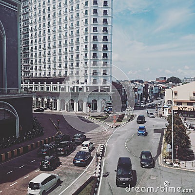street view of Malacca, Malaysia Editorial Stock Photo